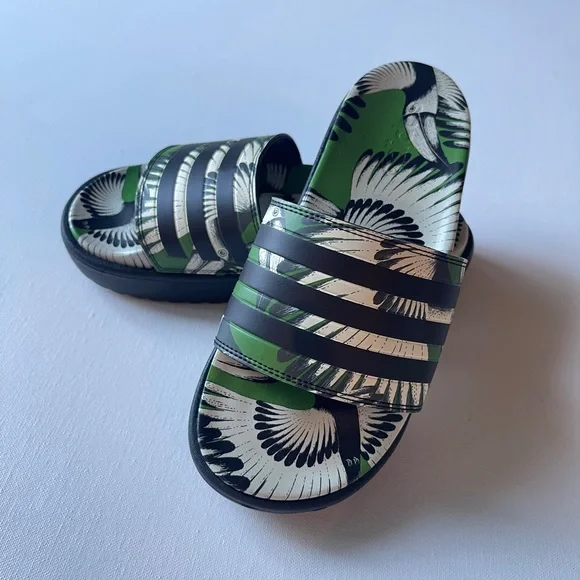 39 Farm Rio x Adidas Platform Slides - Picture 2 of 10